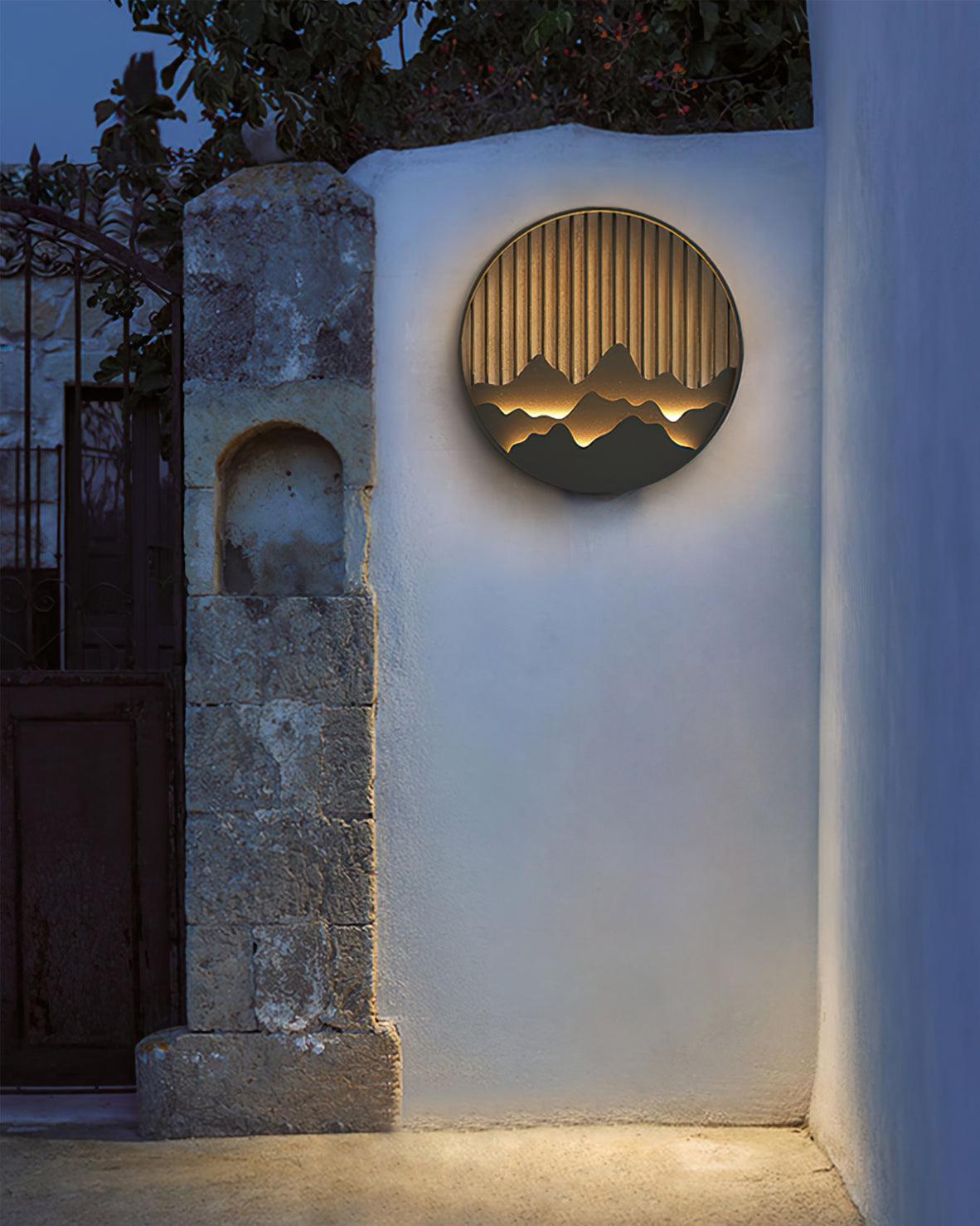 Mountain Outdoor Wall Lamp Waterproof LED Wall Light | Modern Landscape Design | IP65 Stainless Steel | Warm Neutral Cool Light Options