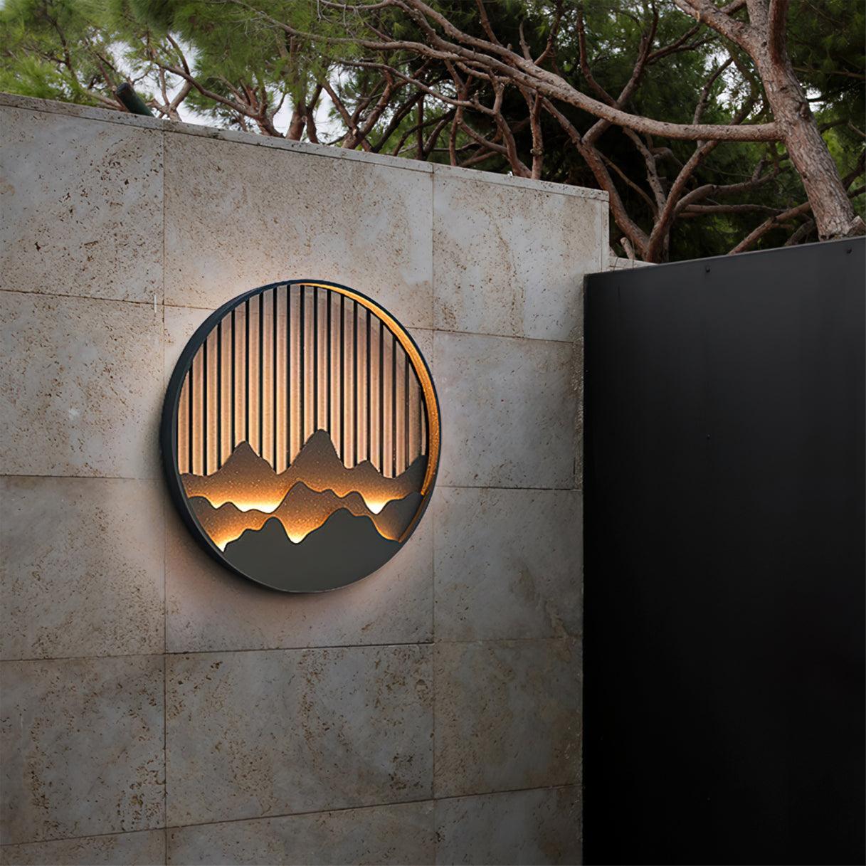 Mountain Outdoor Wall Lamp Waterproof LED Wall Light | Modern Landscape Design | IP65 Stainless Steel | Warm Neutral Cool Light Options