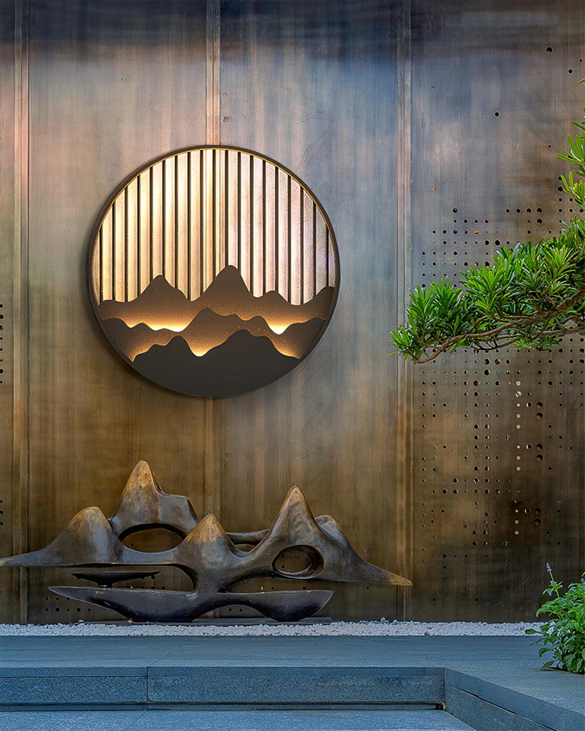 Mountain Outdoor Wall Lamp Waterproof LED Wall Light | Modern Landscape Design | IP65 Stainless Steel | Warm Neutral Cool Light Options