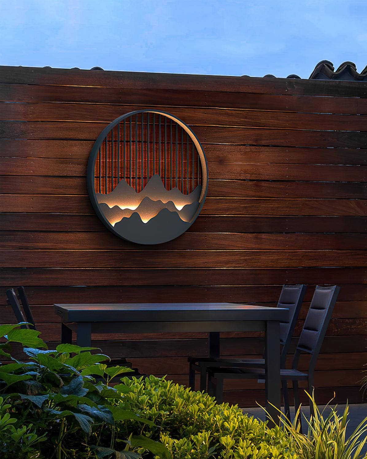 Mountain Outdoor Wall Lamp Waterproof LED Wall Light | Modern Landscape Design | IP65 Stainless Steel | Warm Neutral Cool Light Options
