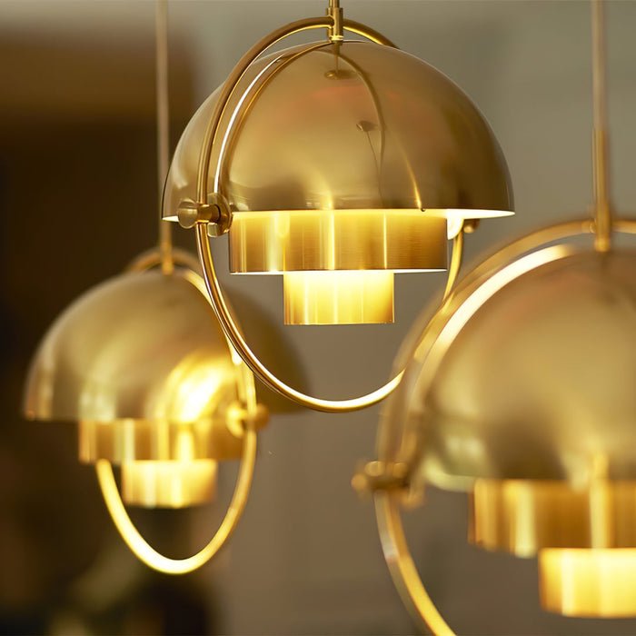 Danish Style Pendant Lamp Scandinavian Layered Shade Ceiling Light | Metal Design E26 E27 | Indoor Dining Living Room Lighting
