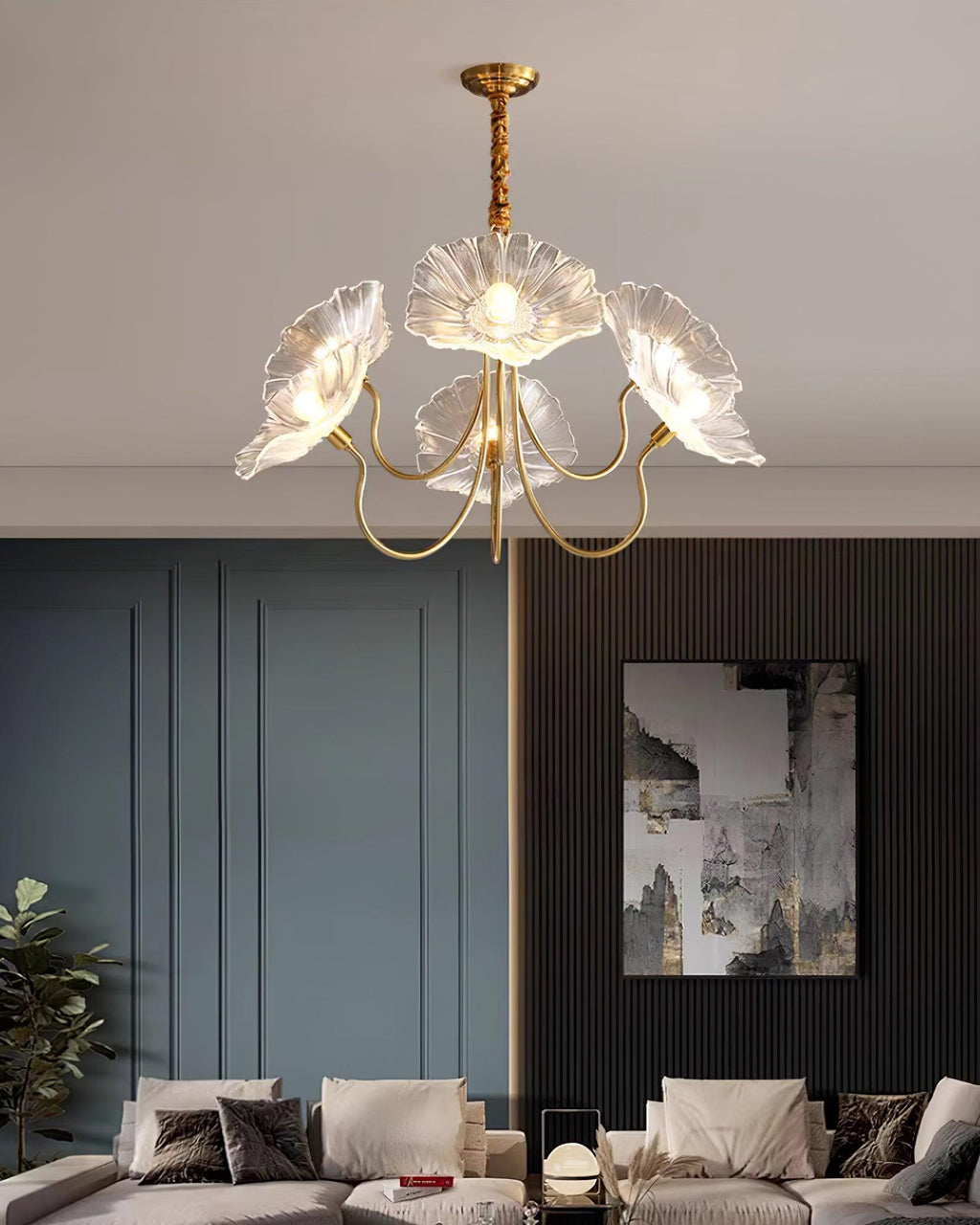 Murano Glass Flower Chandelier