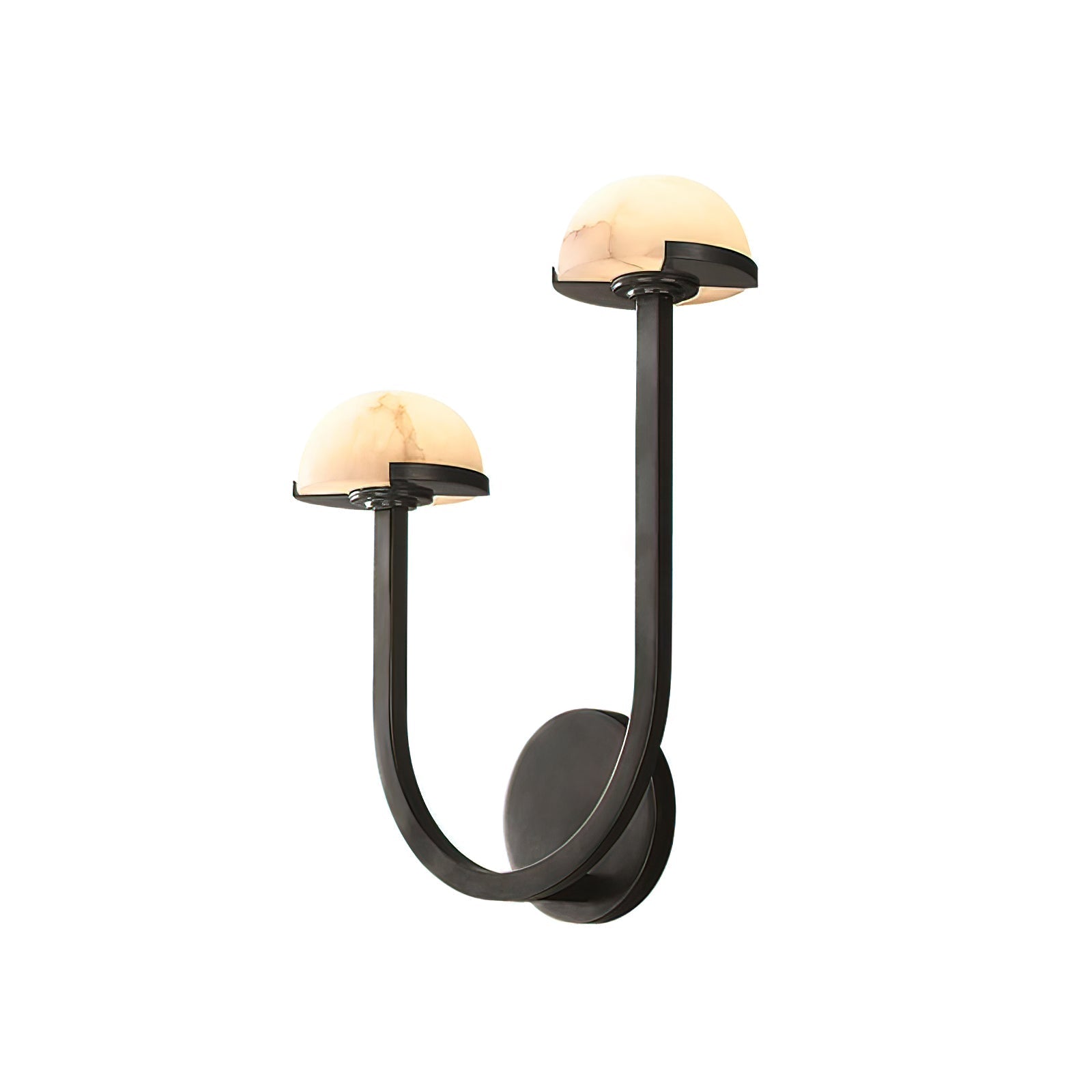 Mushroom Alabaster Wall Lamp Modern Organic Wall Light | Brass Natural Stone Design | Warm LED Lighting | Decorative Indoor Fixture