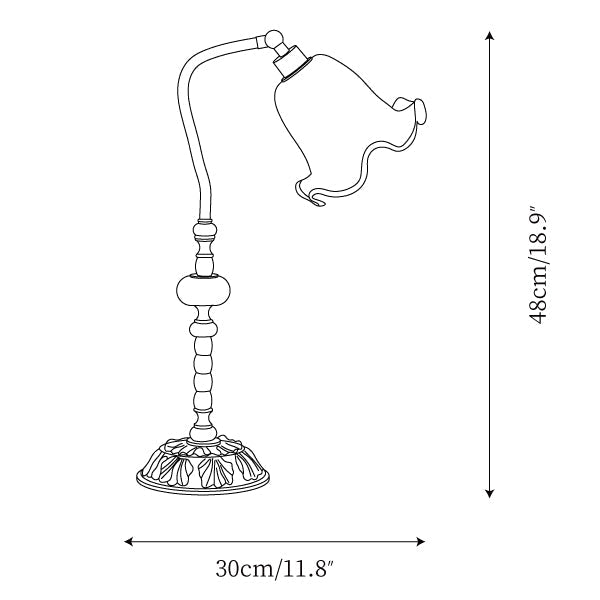 RoseLamp | Fashion Flower Brass Table Lamp