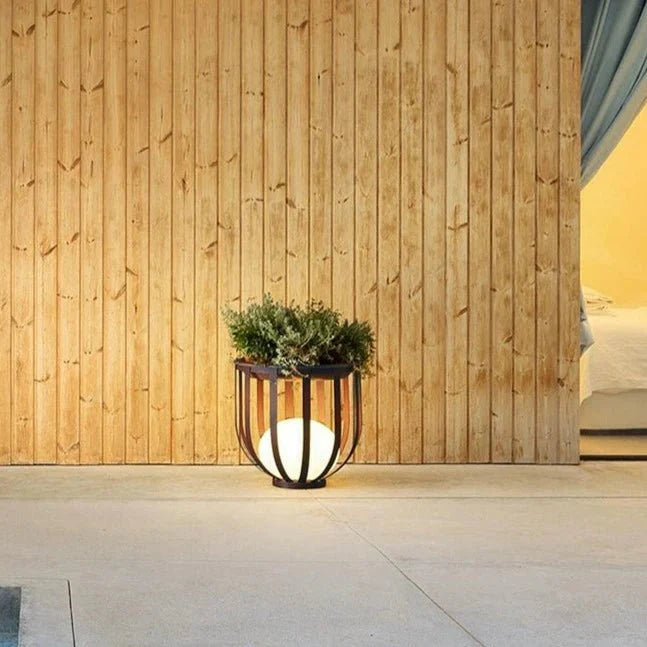 Luxury Garden Lamp with Planter
