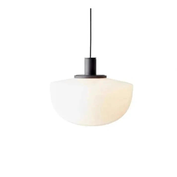 Modern Globe Glass Pendant Lamp Minimalist Design | E27 Ceiling Light Fixture | Metal Frame | Adjustable Hanging | 22–35cm