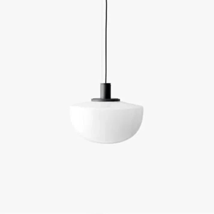 Modern Globe Glass Pendant Lamp Minimalist Design | E27 Ceiling Light Fixture | Metal Frame | Adjustable Hanging | 22–35cm