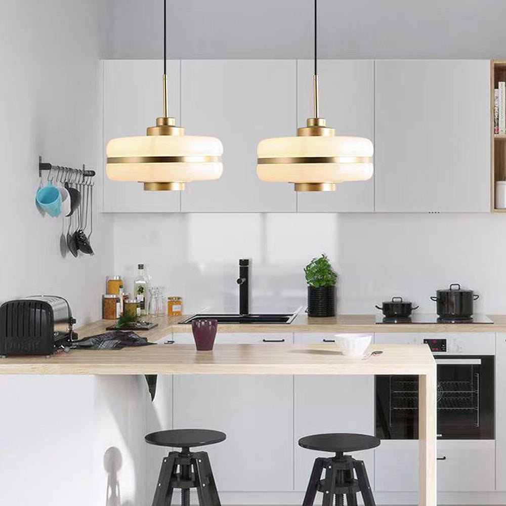 Scandinavian Glass Pendant Lamp for Dining & Living Spaces | Minimalist Luxury Hanging Light | Adjustable Cable 1.5m | LED Compatible