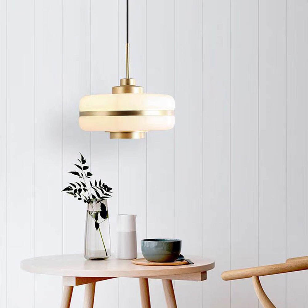 Scandinavian Glass Pendant Lamp for Dining & Living Spaces | Minimalist Luxury Hanging Light | Adjustable Cable 1.5m | LED Compatible