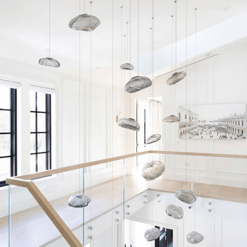 Minimalistic Pendant Lamp Made of Blown Glass