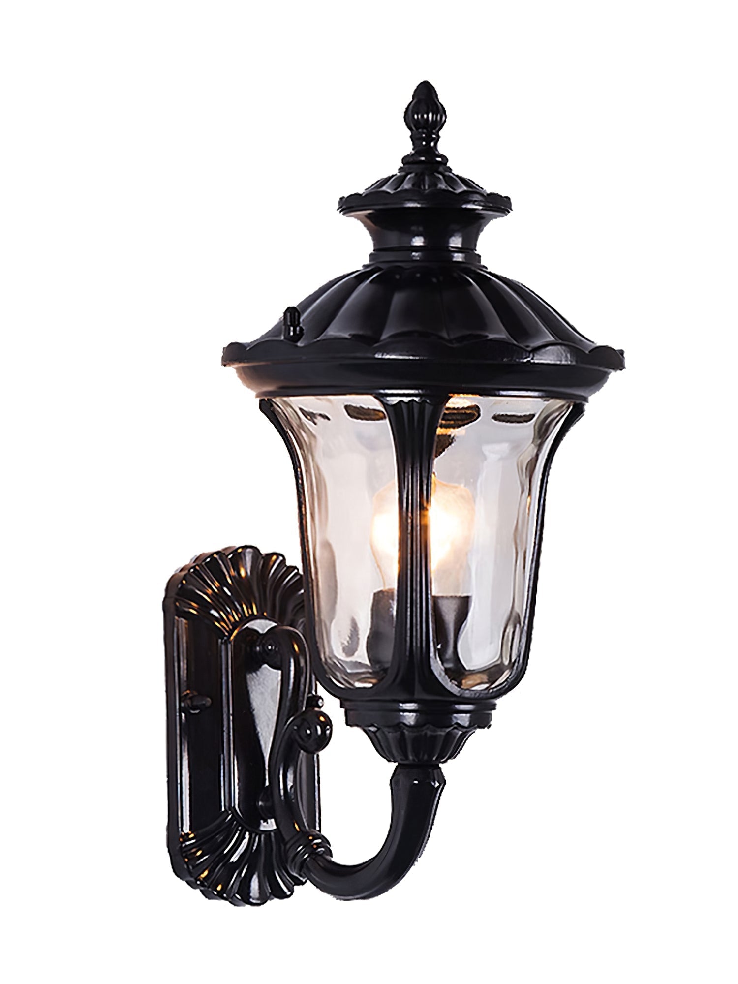 Verenia Retro Outdoor Wall Lamp IP65 | Waterproof Matte Glass Facade Light | E27 LED Black