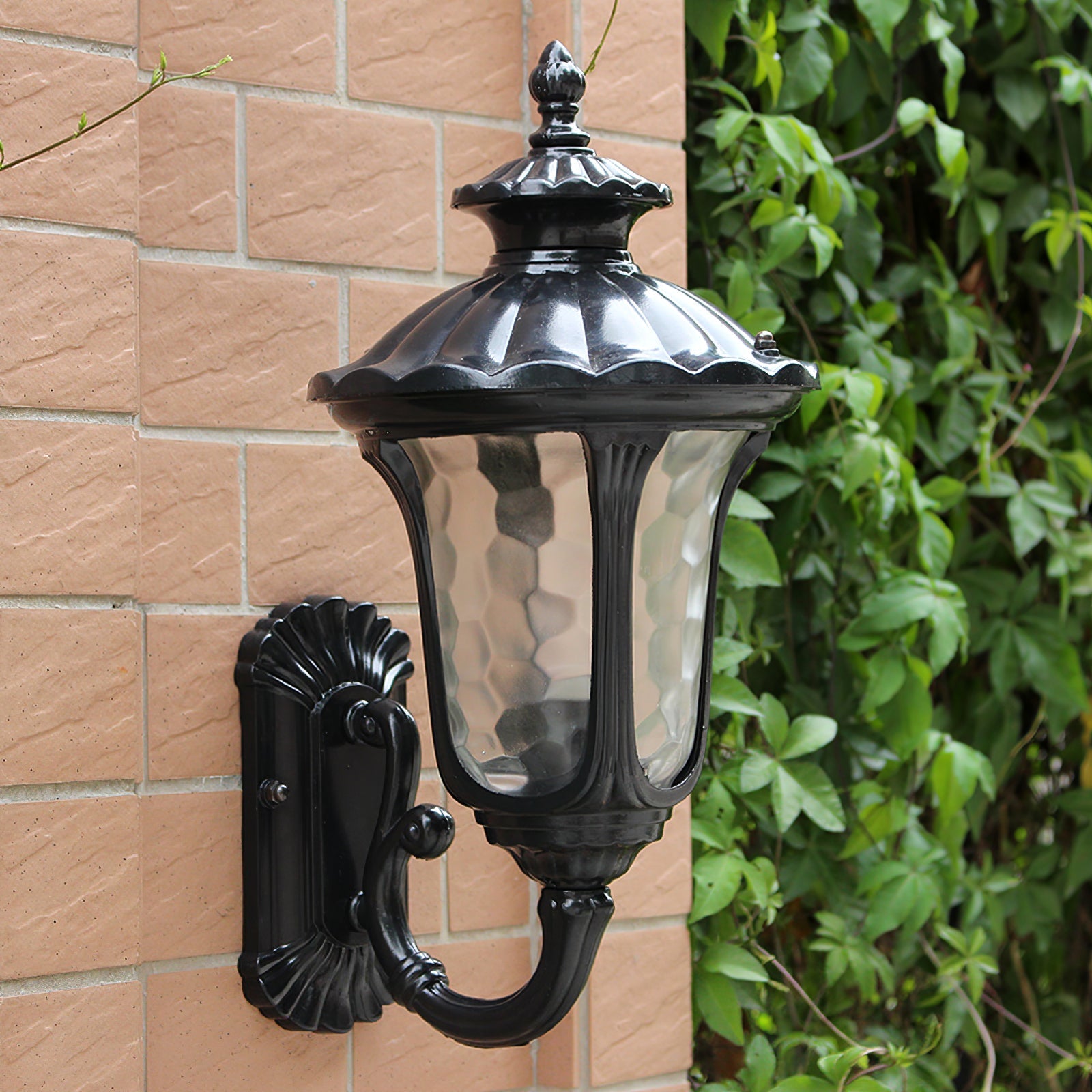 Verenia Retro Outdoor Wall Lamp IP65 | Waterproof Matte Glass Facade Light | E27 LED Black