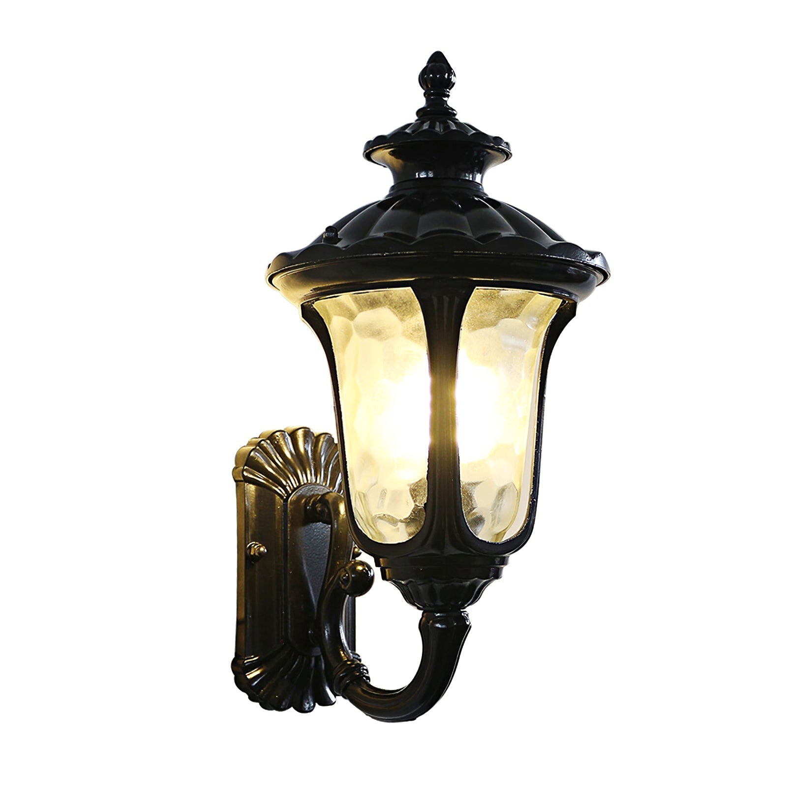 Verenia Retro Outdoor Wall Lamp IP65 | Waterproof Matte Glass Facade Light | E27 LED Black