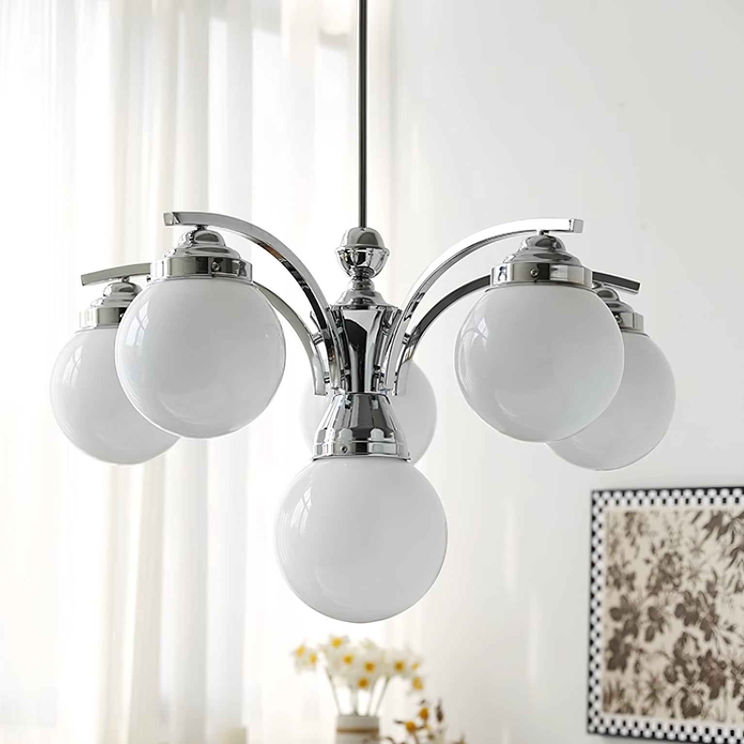 Retro Salamanca Round Glass Chandeliers
