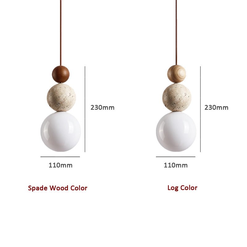 Modern travertine pendant lamp in simple style