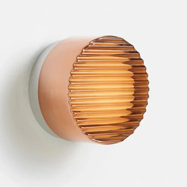 Modern Round LED Wall Lamp Indoor & Outdoor | Up Down Ambient Light | Acrylic Aluminum | Waterproof Compact Wall Sconce