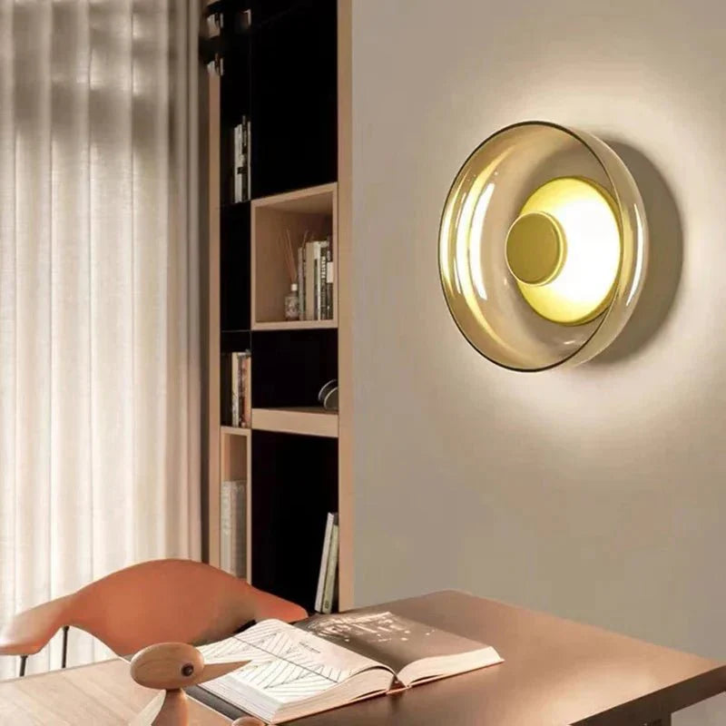 Scandinavian Wall Sconce for Bedroom & Living Room | Minimalist Glass Stone Design | LED 5W Accent Light | 23x95cm