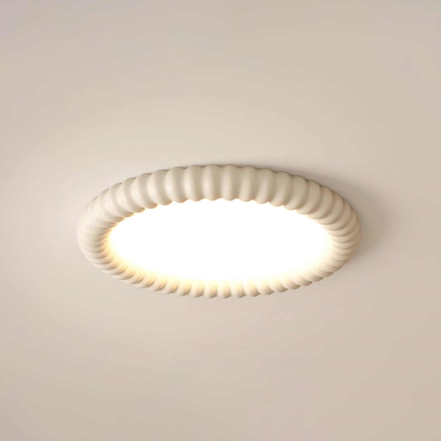 Ripple Halo Ceiling Lamp Modern LED Flush Mount Light | Adjustable Color Temperature | Minimalist Round Ceiling Fixture Bedroom Living Room
