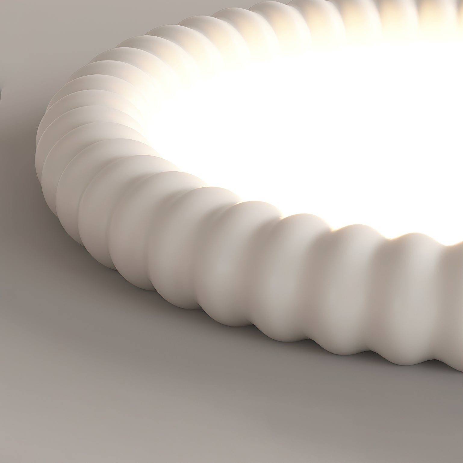 Ripple Halo Ceiling Lamp Modern LED Flush Mount Light | Adjustable Color Temperature | Minimalist Round Ceiling Fixture Bedroom Living Room