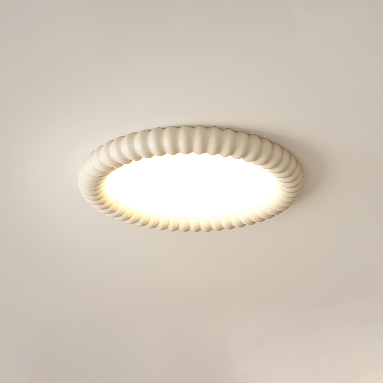 Ripple Halo Ceiling Lamp Modern LED Flush Mount Light | Adjustable Color Temperature | Minimalist Round Ceiling Fixture Bedroom Living Room