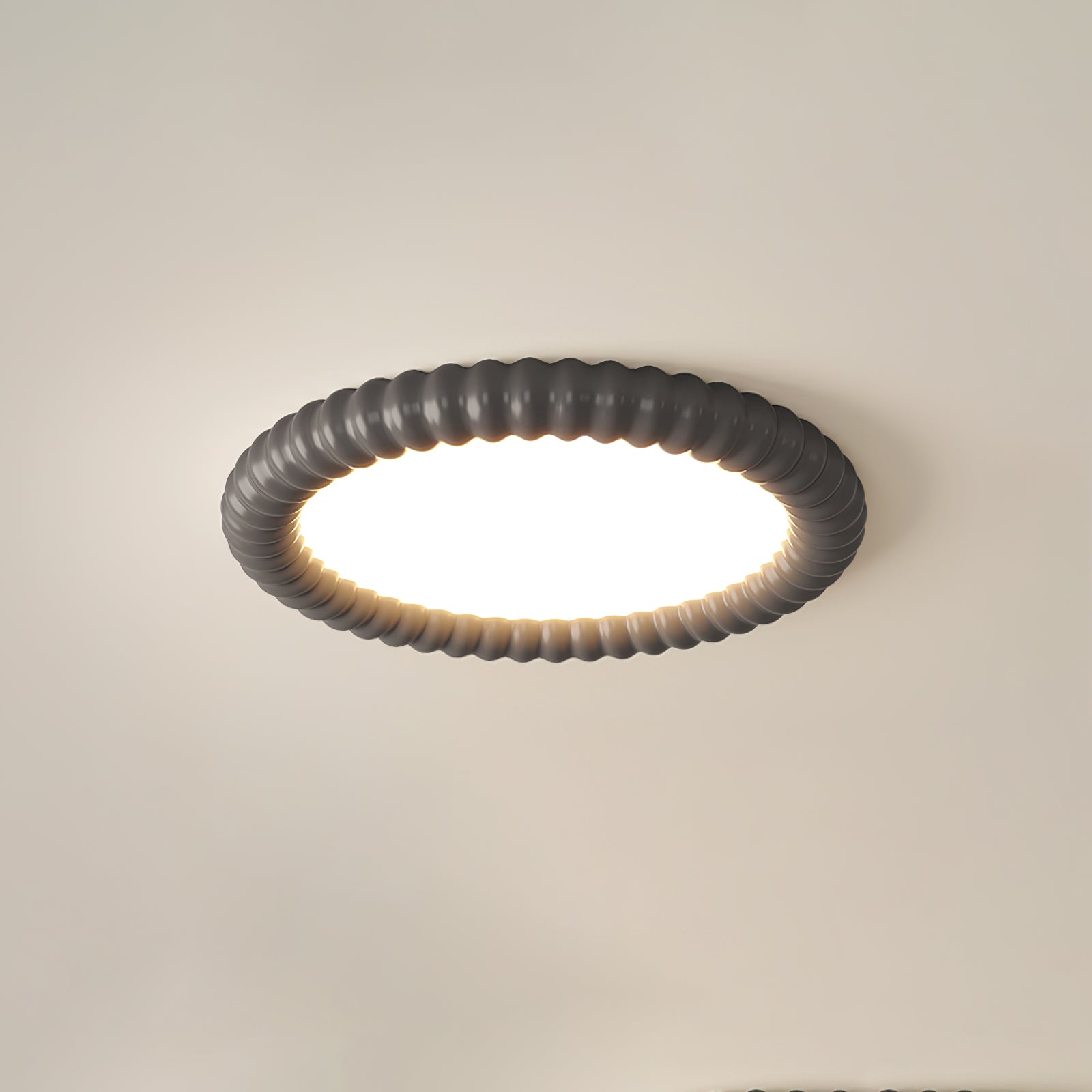 Ripple Halo Ceiling Lamp Modern LED Flush Mount Light | Adjustable Color Temperature | Minimalist Round Ceiling Fixture Bedroom Living Room