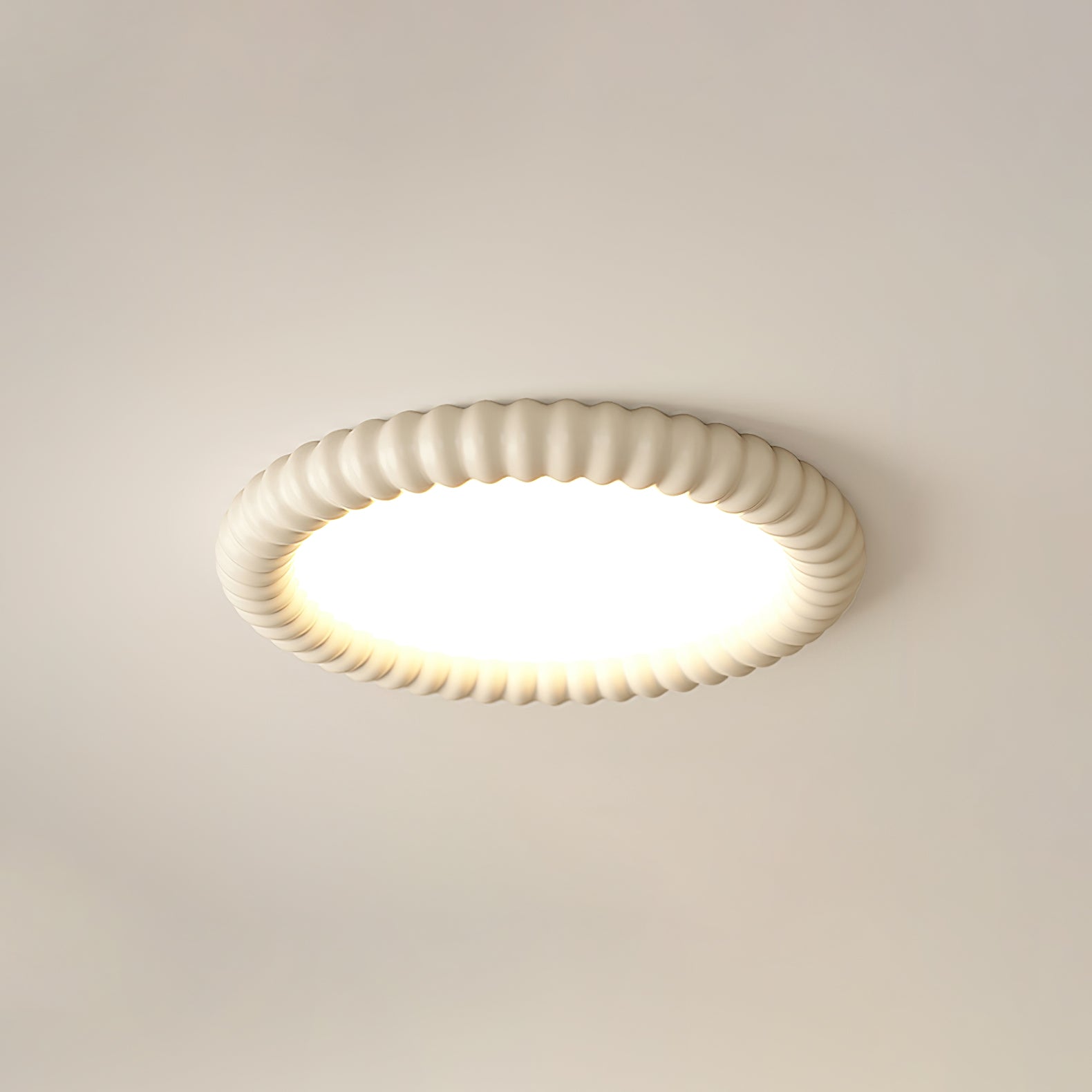 Ripple Halo Ceiling Lamp Modern LED Flush Mount Light | Adjustable Color Temperature | Minimalist Round Ceiling Fixture Bedroom Living Room