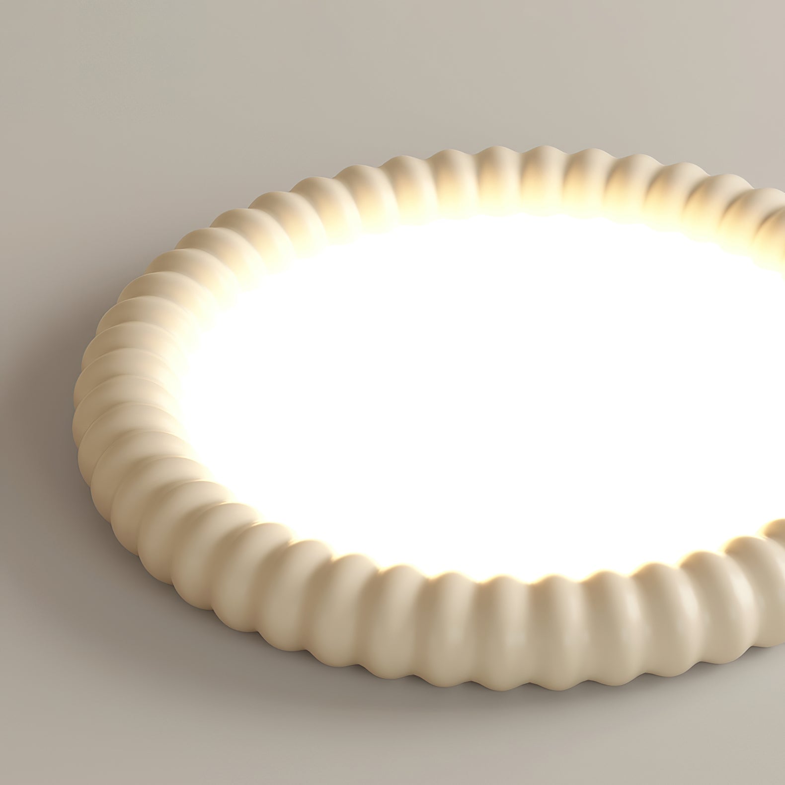 Ripple Halo Ceiling Lamp Modern LED Flush Mount Light | Adjustable Color Temperature | Minimalist Round Ceiling Fixture Bedroom Living Room