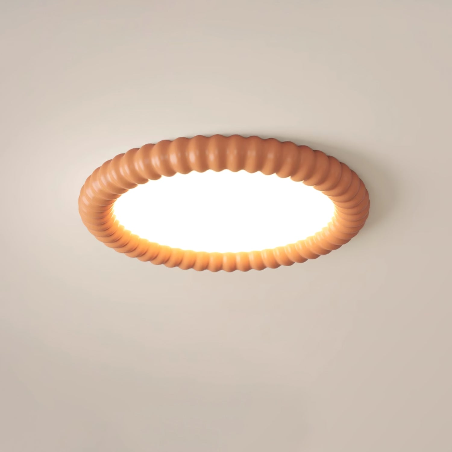 Ripple Halo Ceiling Lamp Modern LED Flush Mount Light | Adjustable Color Temperature | Minimalist Round Ceiling Fixture Bedroom Living Room