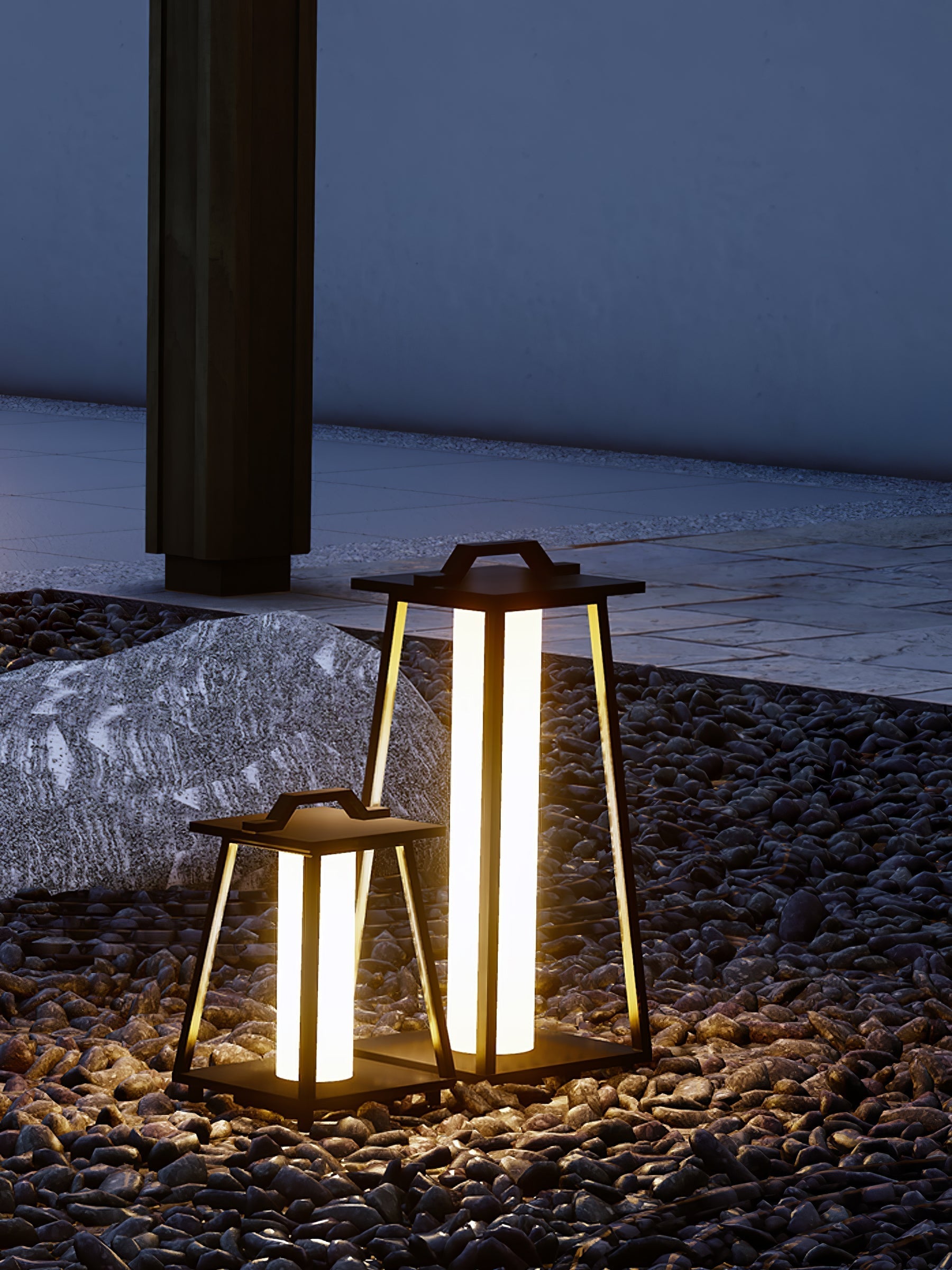 Portable Outdoor LED Lamp Stainless Steel Garden Light Roam | IP65 Weatherproof Handle Lantern | Patio Balcony Courtyard Lighting