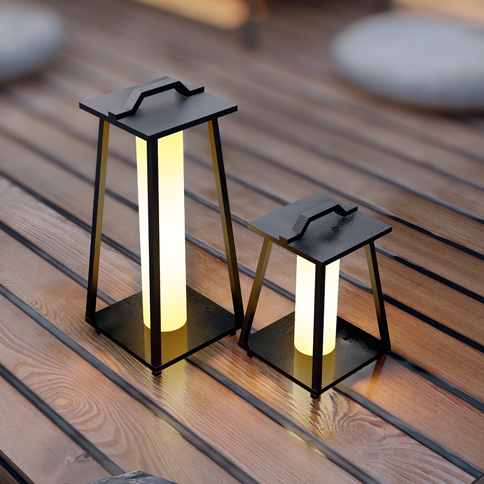 Portable Outdoor LED Lamp Stainless Steel Garden Light Roam | IP65 Weatherproof Handle Lantern | Patio Balcony Courtyard Lighting
