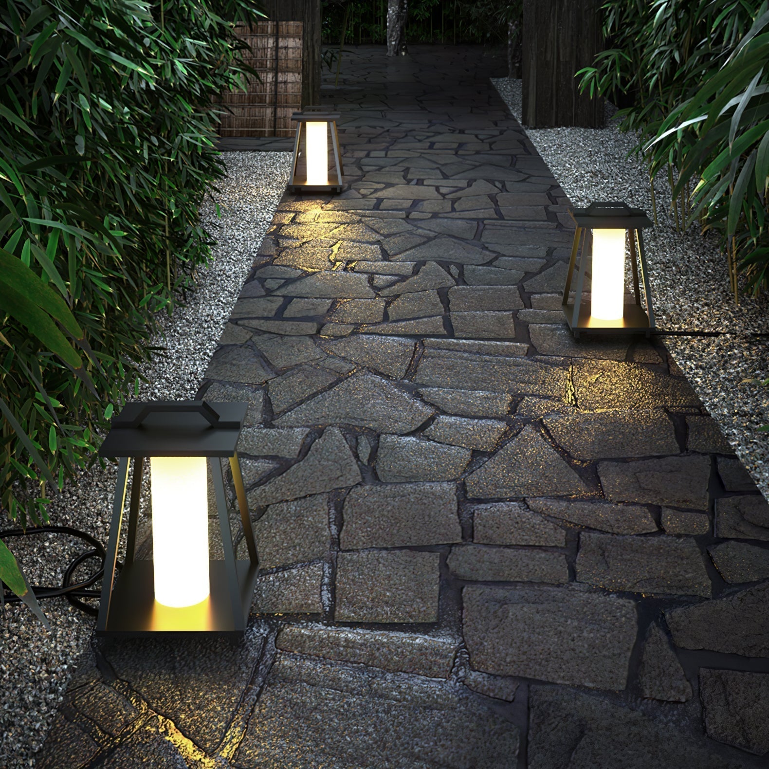 Portable Outdoor LED Lamp Stainless Steel Garden Light Roam | IP65 Weatherproof Handle Lantern | Patio Balcony Courtyard Lighting
