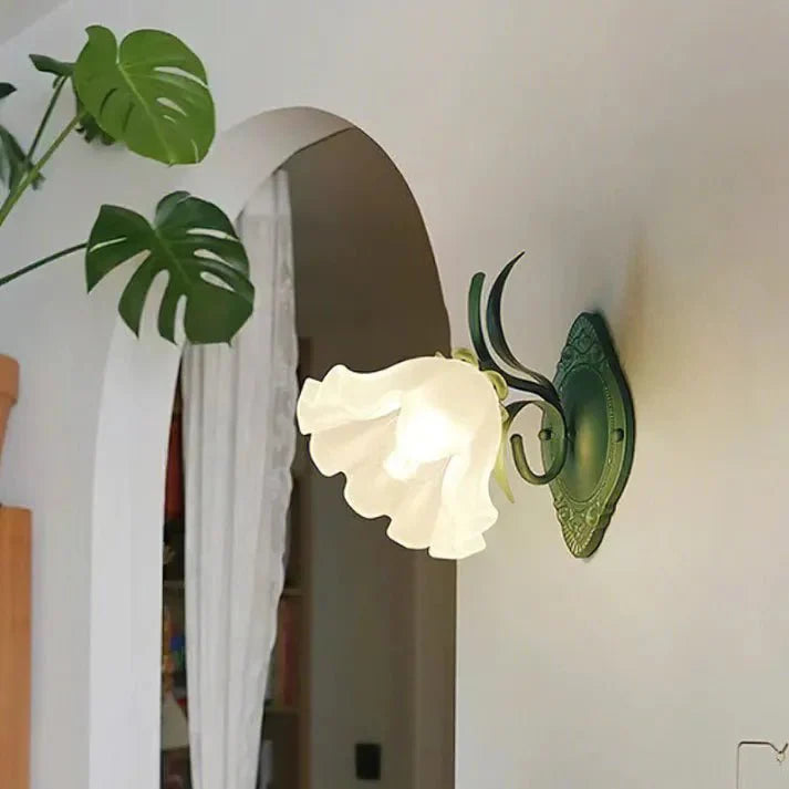 Lily of the Valley Flower Wall Lamp | Floral Design | E27 Socket | Iron Acrylic | Decorative Ambient Lighting for Bedroom and Living Room