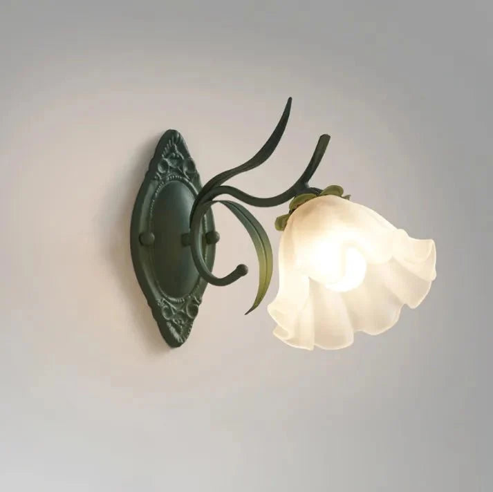 Lily of the Valley Flower Wall Lamp | Floral Design | E27 Socket | Iron Acrylic | Decorative Ambient Lighting for Bedroom and Living Room