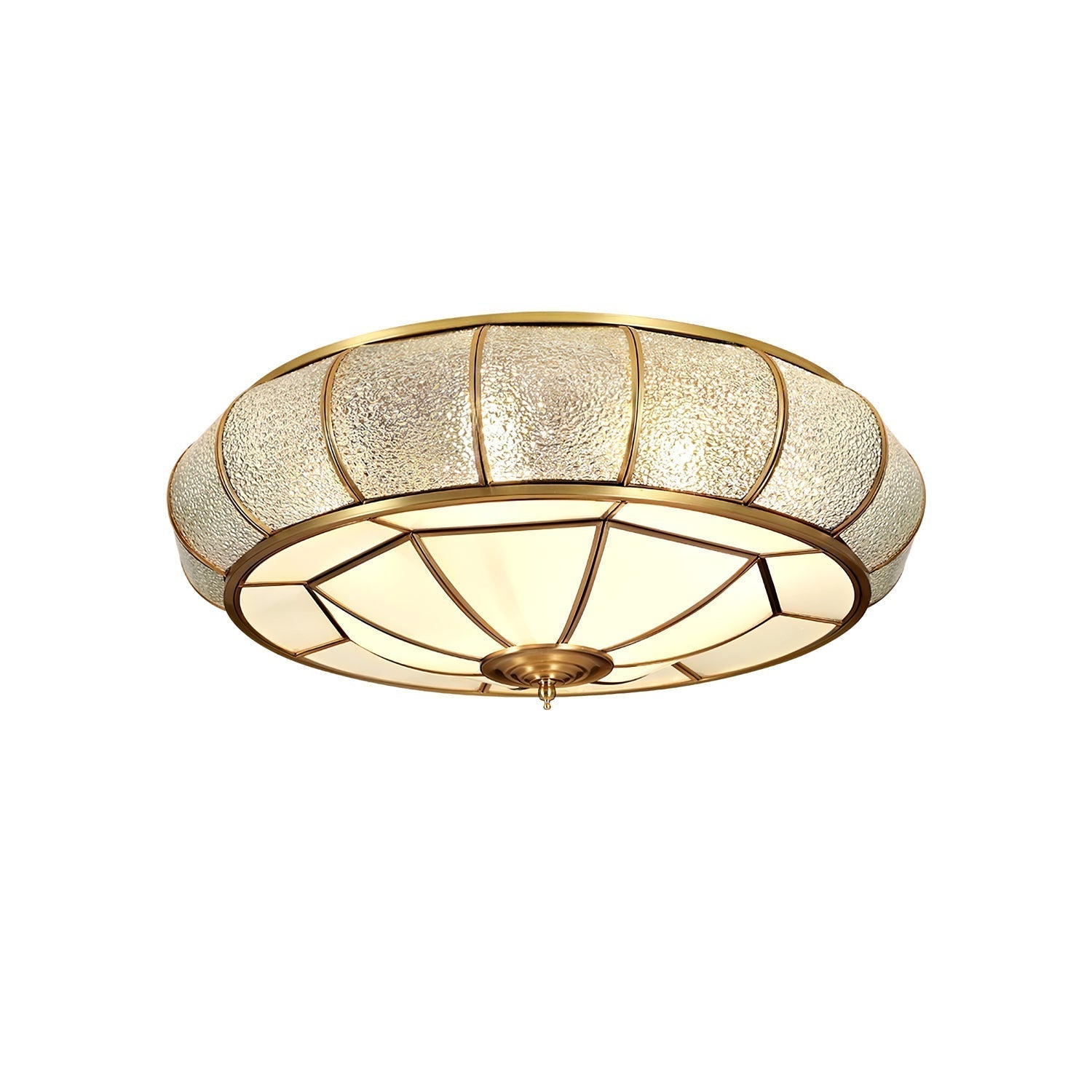 Round Glass Ceiling Lamp with Texture