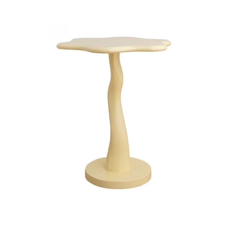 Solmire French Cream Duo Coffee Table | Solid Oak Wood Side Table | Modern Minimalist Design