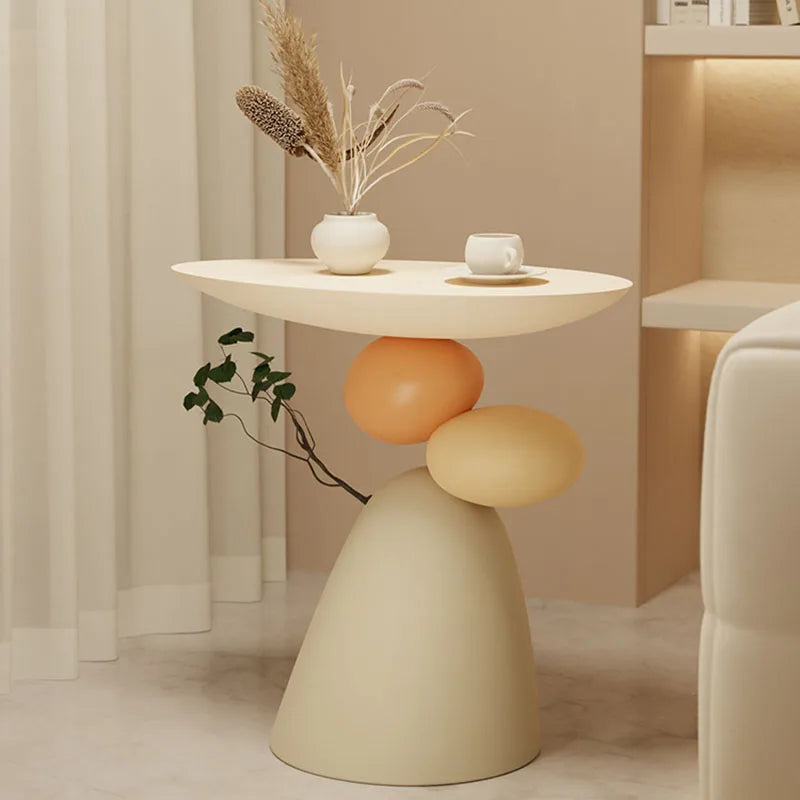 Valerisa Round Side Table Nightstand | Modern Accent Table Design | Compact Luxury Furniture | Bedroom & Living Room Use