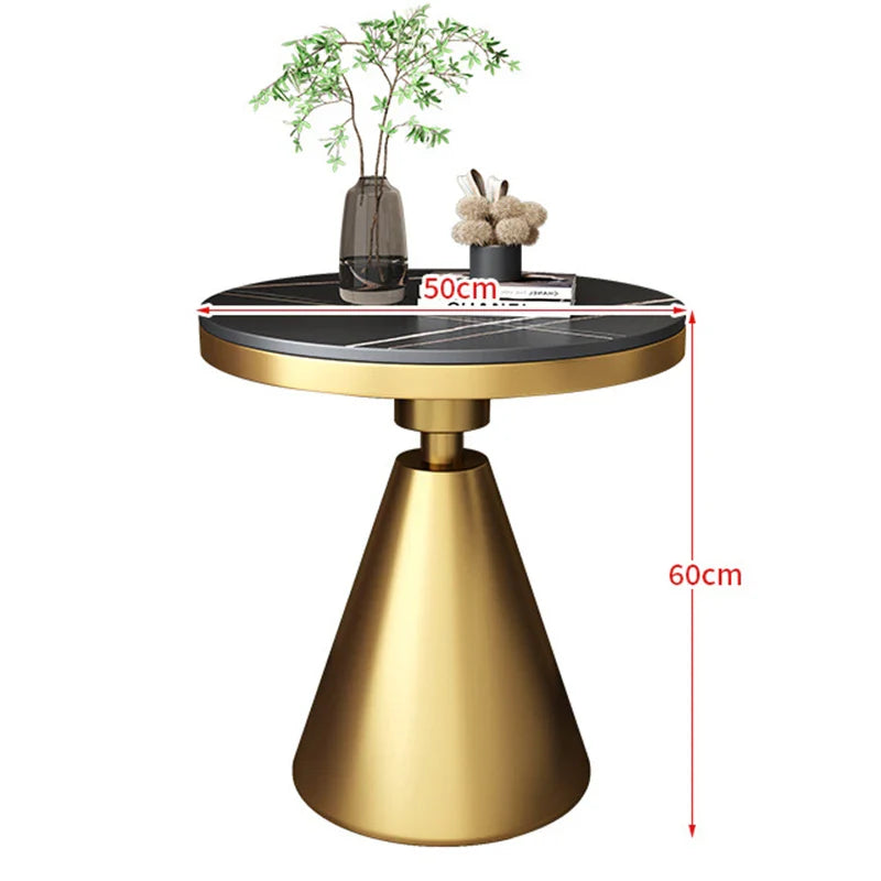 Elarian Modern Round Luxury Coffee Table | Metal & Marble Accent Table | Nordic Minimalist Center Table