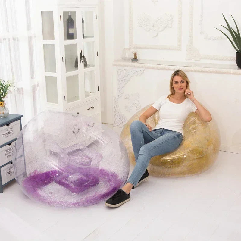 Skalvik Flow Inflatable Lounge Chair | PVC Indoor Outdoor Seating | Lightweight Portable Modern Design | Balcony Living Room Garden