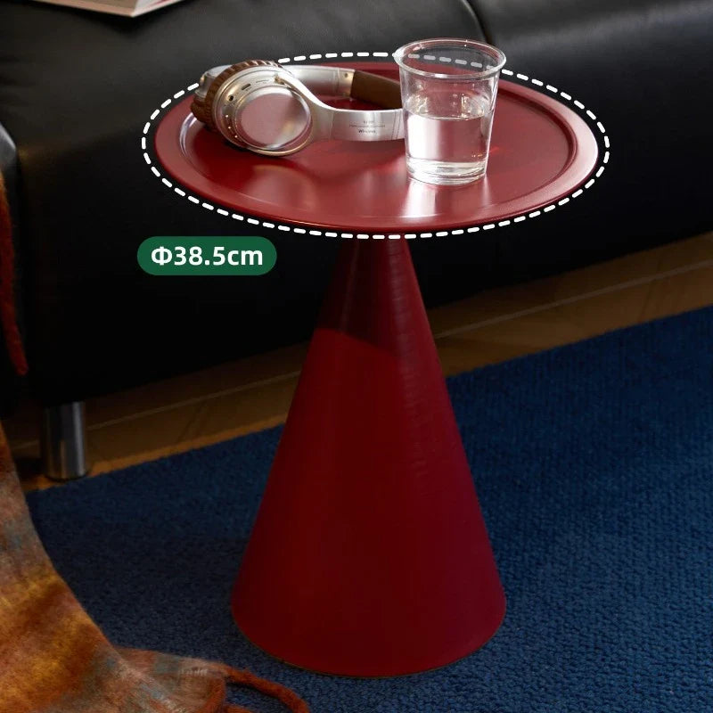 Orvessan Bauhaus Round Iron Side Table with Storage Rack | Modern Compact Sofa & Corner Table | Minimalist Metal Storage Side Table