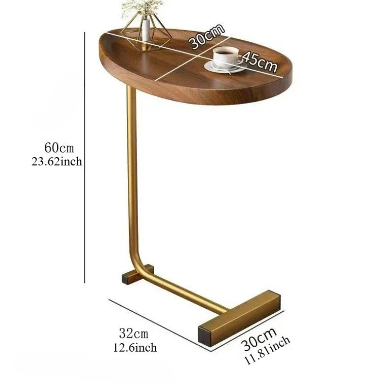 Cavira | C-shaped Side Table for Sofa or Bed