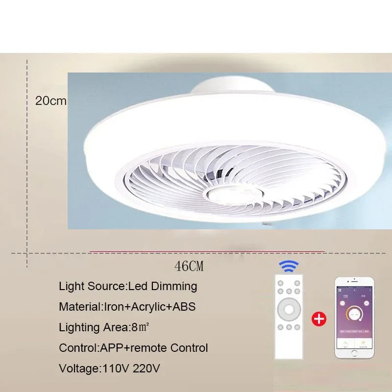 Aeralis Fold | Intelligent Ceiling Fan with Light & Retractable Blades – Quiet & Remote Controlled
