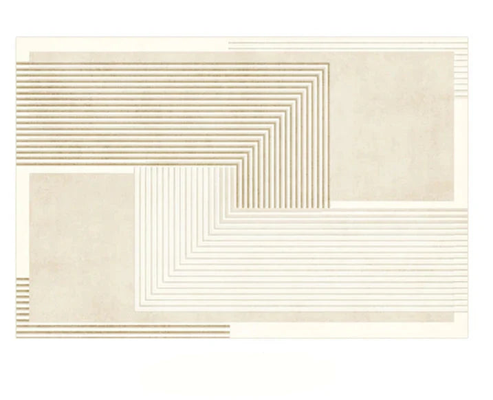 Thalirion Japanese Minimalist Area Rug | Plush Soft Non-Slip Carpet | Large Bedroom & Living Room Floor Rug