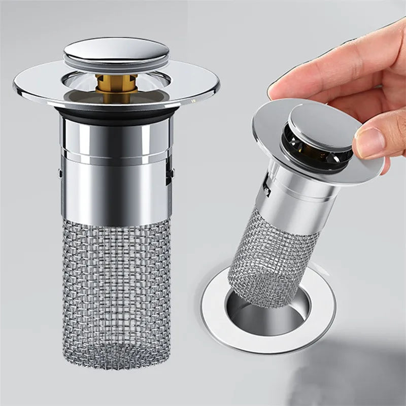 Drain strainer for shower and sink | Hair strainer made of stainless steel | StoppFix