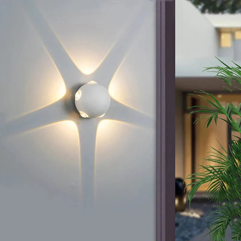 Modern Ball Wall Lamp Aluminum LED | IP65 Waterproof Indoor Outdoor Light | Warm White White | Minimal Spherical Lighting