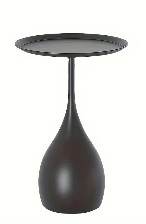 Ariessa Mobile Round Side Table | Light Luxury Minimalist Coffee & Nightstand Table with Wheels | Compact Metal Accent Table for Sofa & Bedroom | D40 × H60 cm