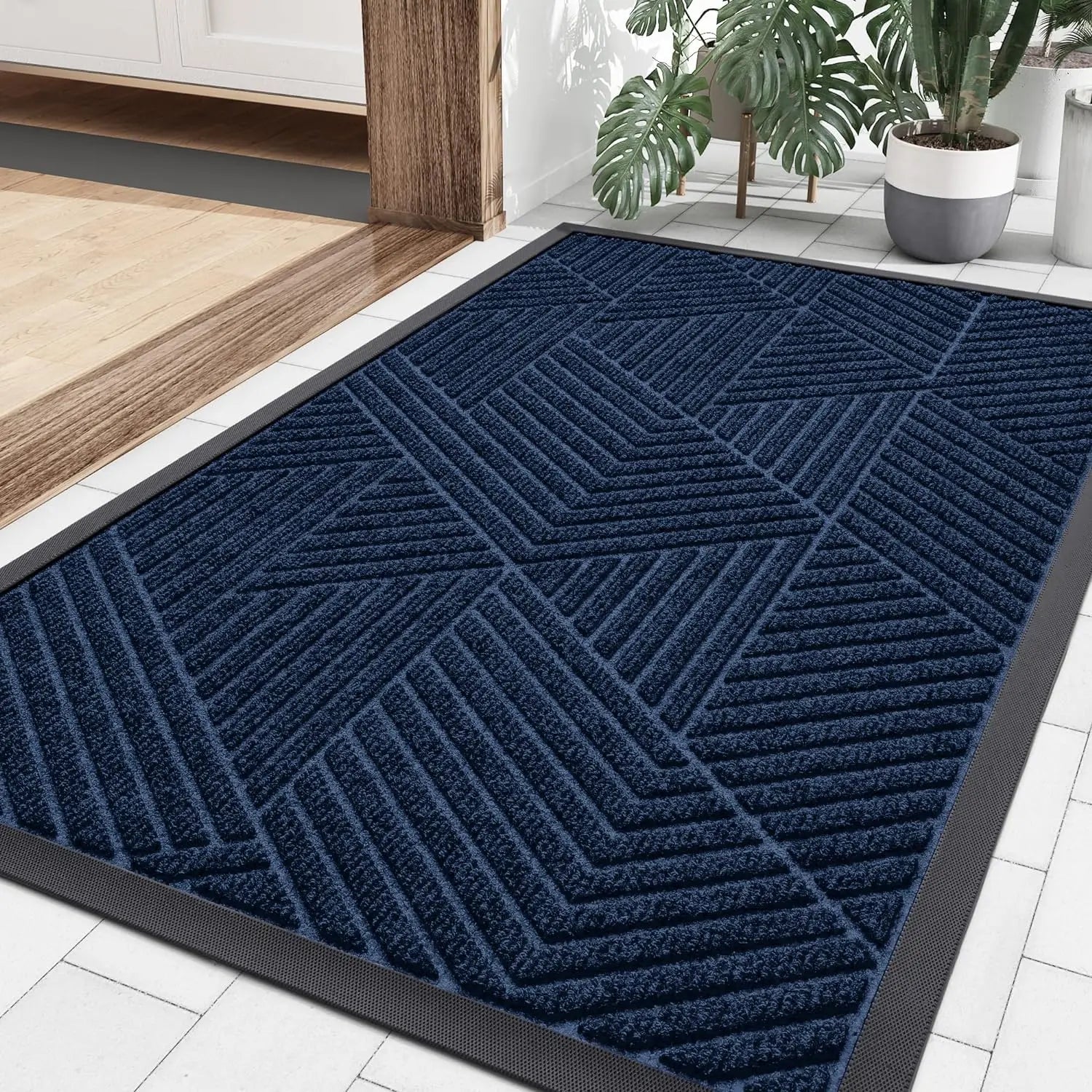 Koran Non-Slip Absorbent Door Mat | Low Profile Indoor & Outdoor Entrance Rug | Dirt & Moisture Trap Floor Mat