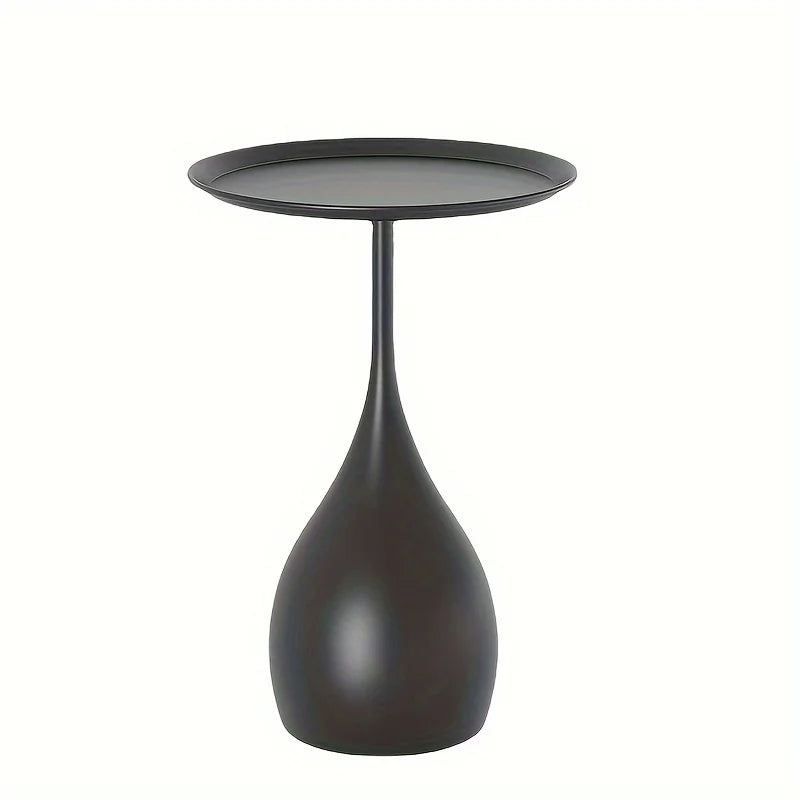 Ariessa Mobile Round Side Table | Light Luxury Minimalist Coffee & Nightstand Table with Wheels | Compact Metal Accent Table for Sofa & Bedroom | D40 × H60 cm