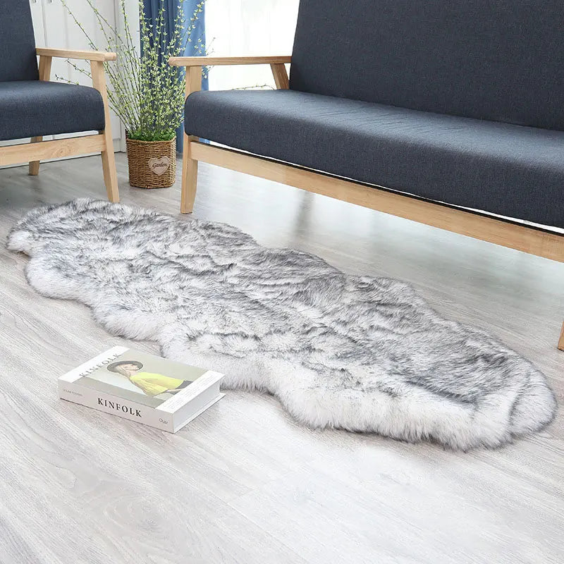 Novalyra Imitation Sheepskin Rug | Ultra Soft Plush Area Carpet | Cozy Bedroom & Living Room Floor Rug