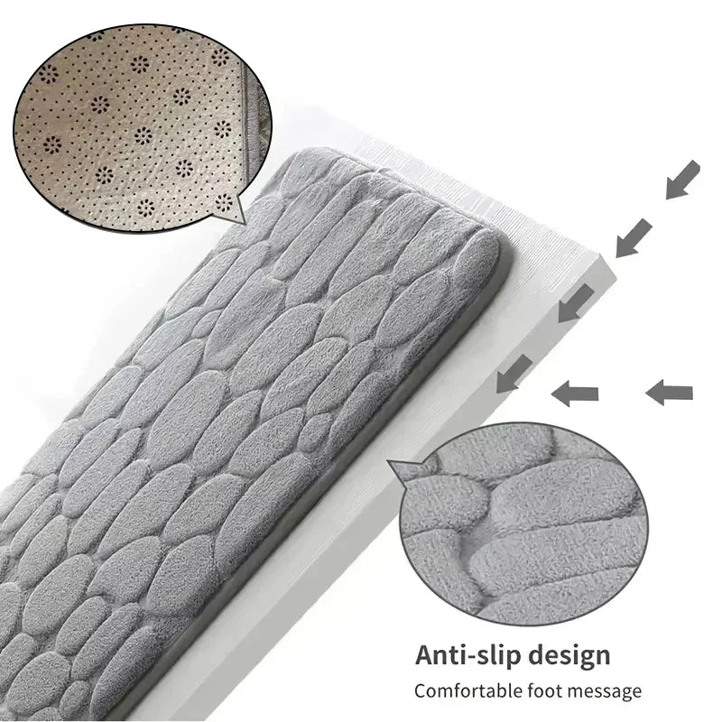 Havenna Non-Slip Memory Foam Floor Mat | Soft Velvet Bathroom & Living Room Rug | Comfort Cushion Anti-Slip Home Mat