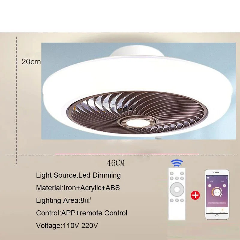 Aeralis Fold | Intelligent Ceiling Fan with Light & Retractable Blades – Quiet & Remote Controlled